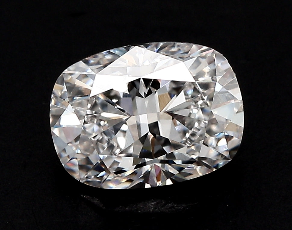 3.8 Carat Cushion Lab Diamond with  Cut Diamond in 14KT  view 1
