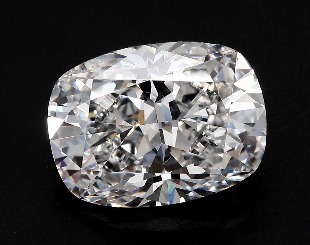 4.01 Carat Cushion Lab Diamond with  Cut Diamond in 14KT  view 1
