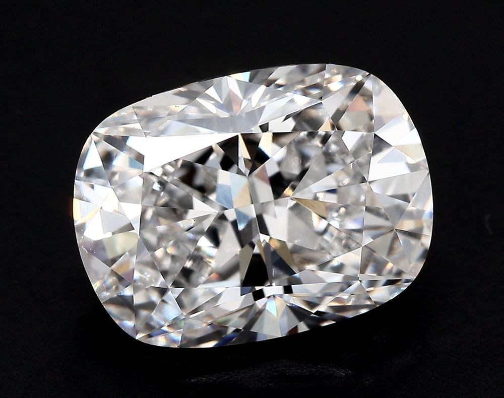 3.22 Carat Cushion Lab Diamond with  Cut Diamond in 14KT  view 1
