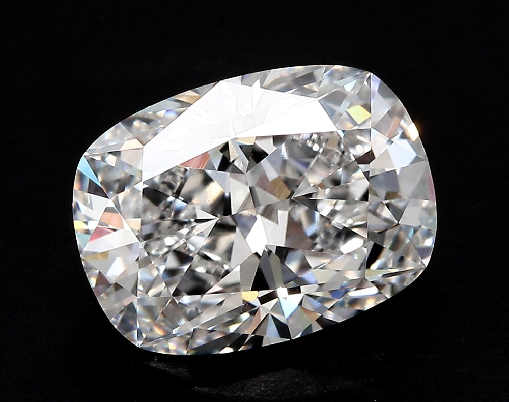 2.54 Carat Cushion Lab Diamond with  Cut Diamond in 14KT  view 1
