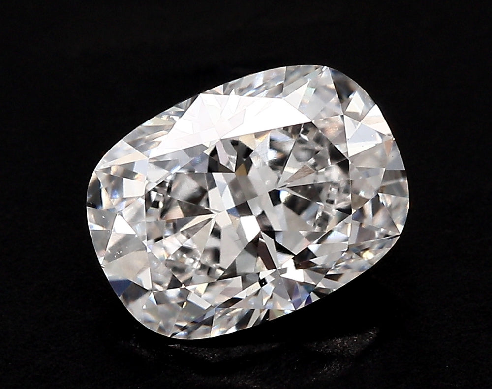 2.52 Carat Cushion Lab Diamond with  Cut Diamond in 14KT  view 1
