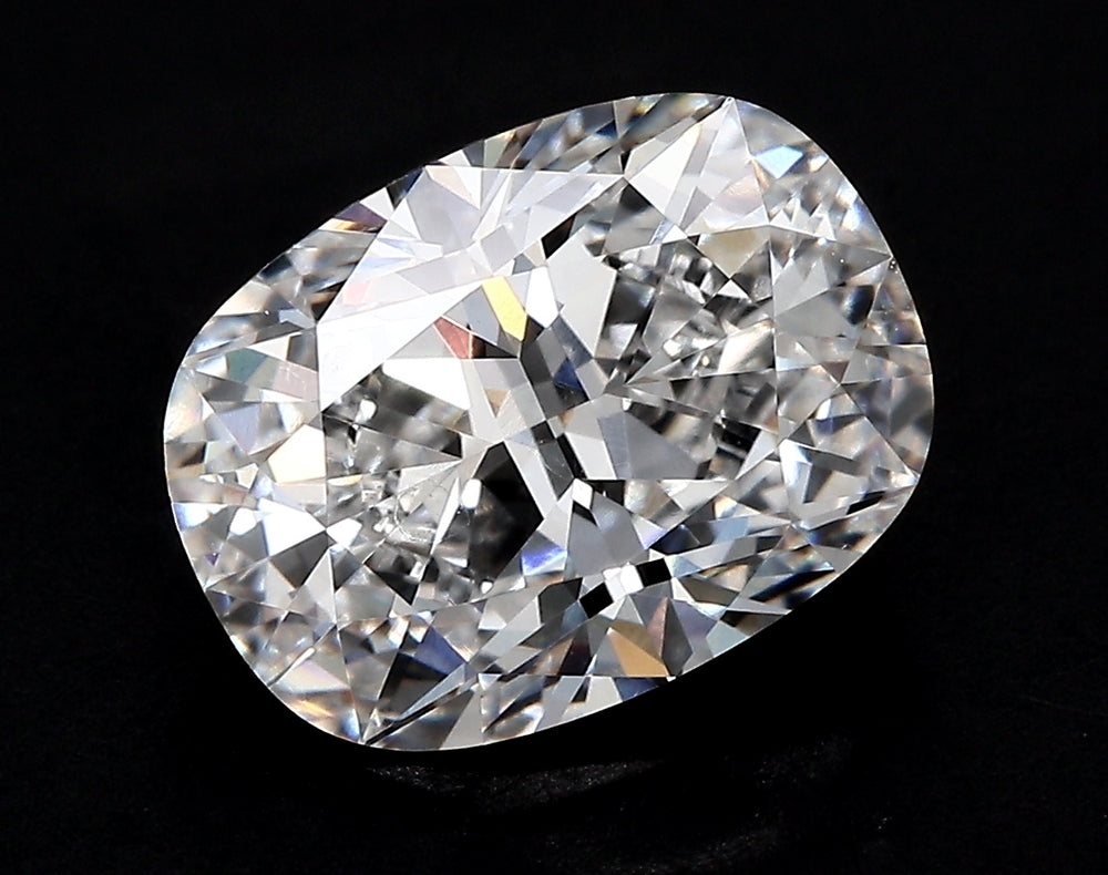 3.31 Carat Cushion Lab Diamond with  Cut Diamond in 14KT  view 1
