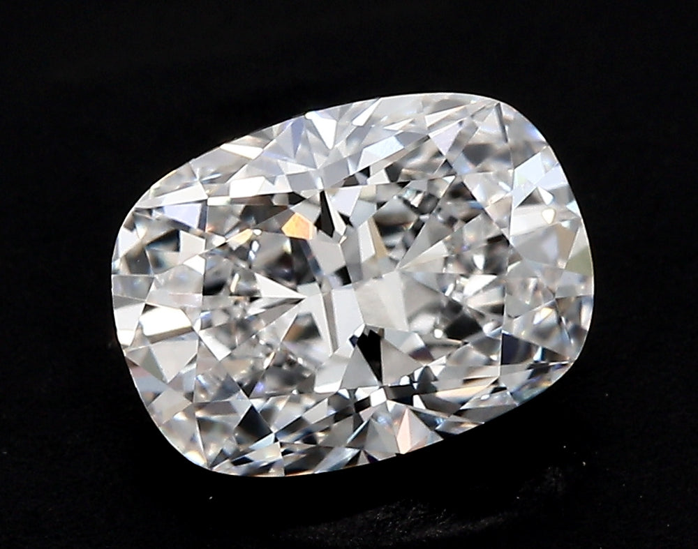 5.75 Carat Cushion Lab Diamond with  Cut Diamond in 14KT  view 1
