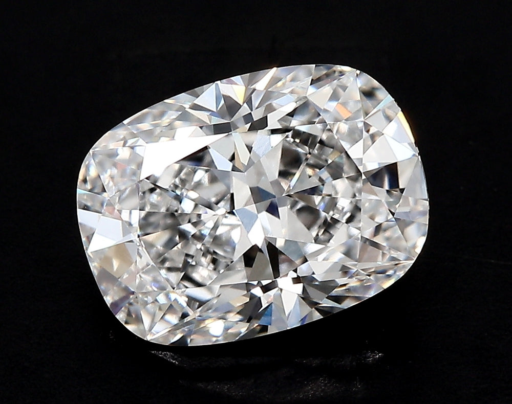 5.05 Carat Cushion Lab Diamond with  Cut Diamond in 14KT  view 1
