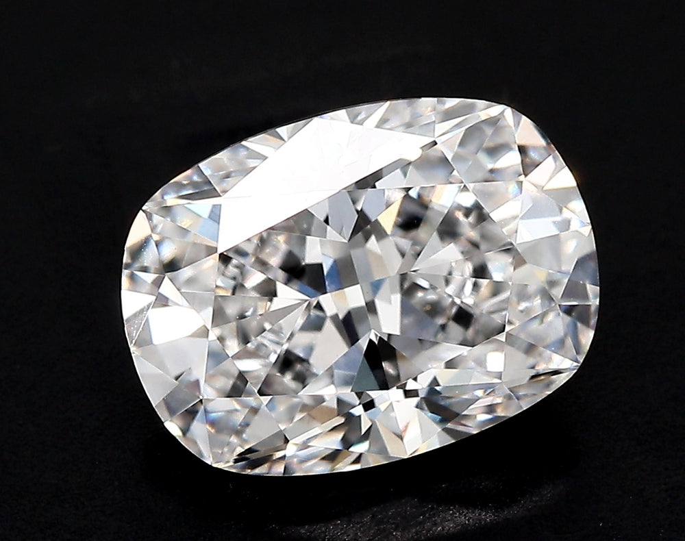 3.06 Carat Cushion Lab Diamond with  Cut Diamond in 14KT  view 1
