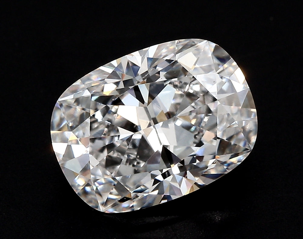 2.52 Carat Cushion Lab Diamond with  Cut Diamond in 14KT  view 1
