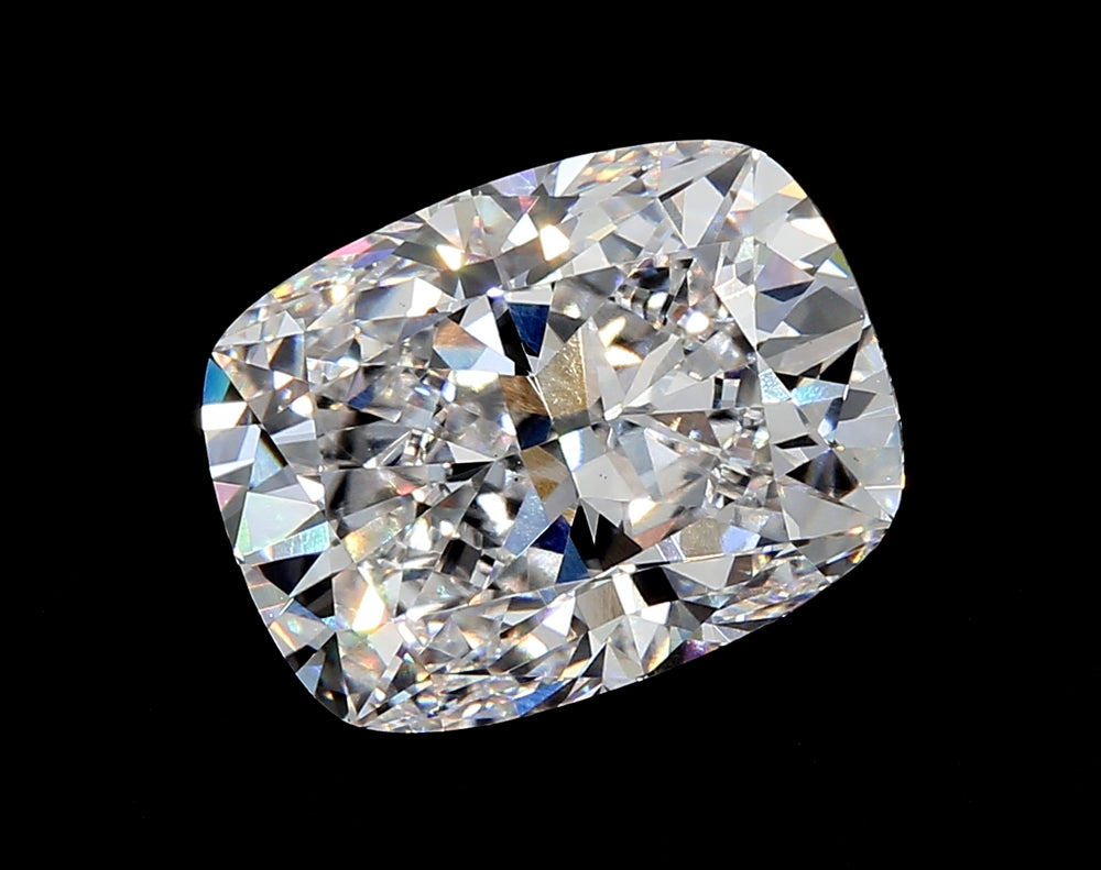 3.06 Carat Cushion Lab Diamond with  Cut Diamond in 14KT  view 1
