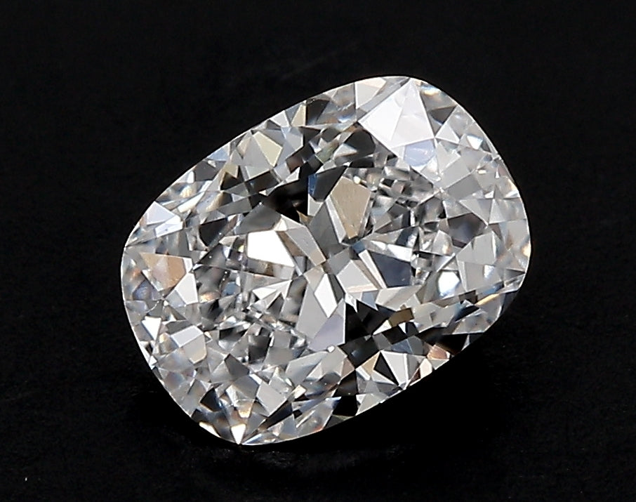 1.61 Carat Cushion Lab Diamond with  Cut Diamond in 14KT  view 1
