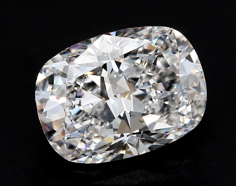 3.36 Carat Cushion Lab Diamond with  Cut Diamond in 14KT  view 1
