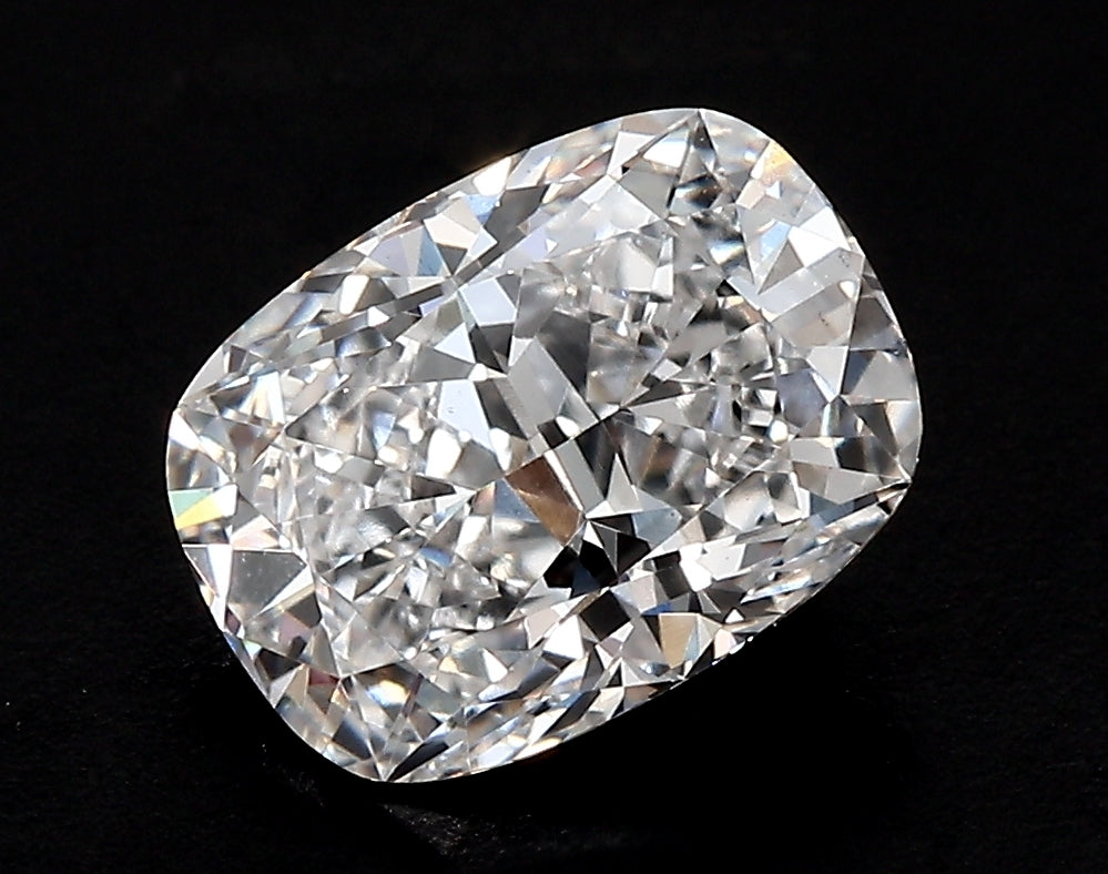 4.11 Carat Cushion Lab Diamond with  Cut Diamond in 14KT  view 1
