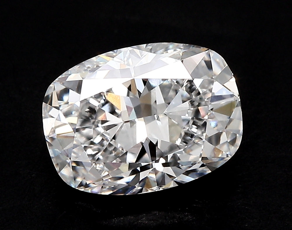 2.5 Carat Cushion Lab Diamond with  Cut Diamond in 14KT  view 1
