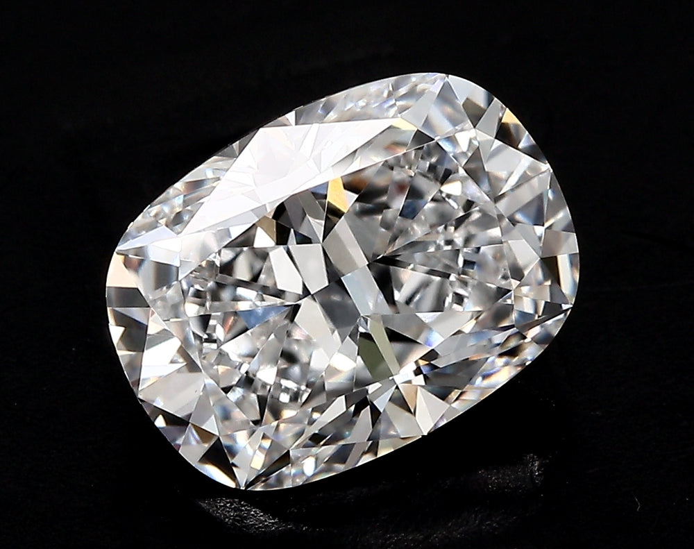 3.31 Carat Cushion Lab Diamond with  Cut Diamond in 14KT  view 1

