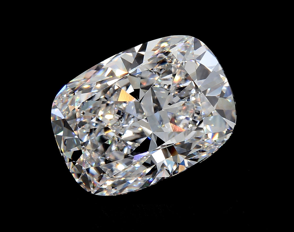 3.28 Carat Cushion Lab Diamond with  Cut Diamond in 14KT  view 1
