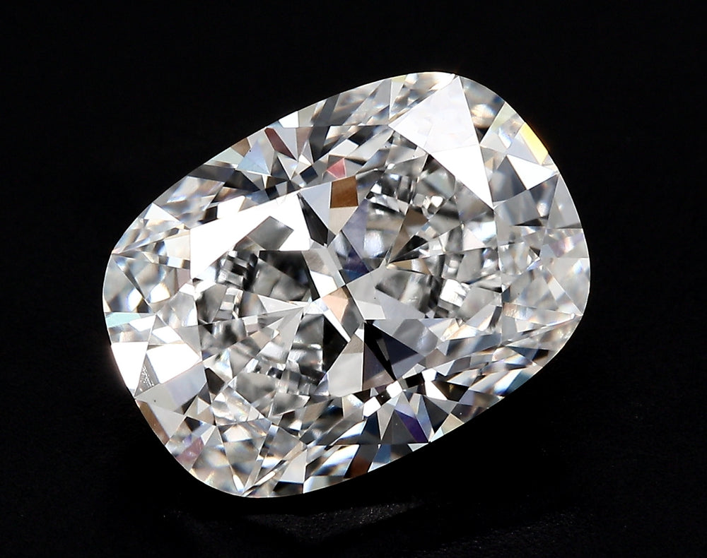 3.01 Carat Cushion Lab Diamond with  Cut Diamond in 14KT  view 1
