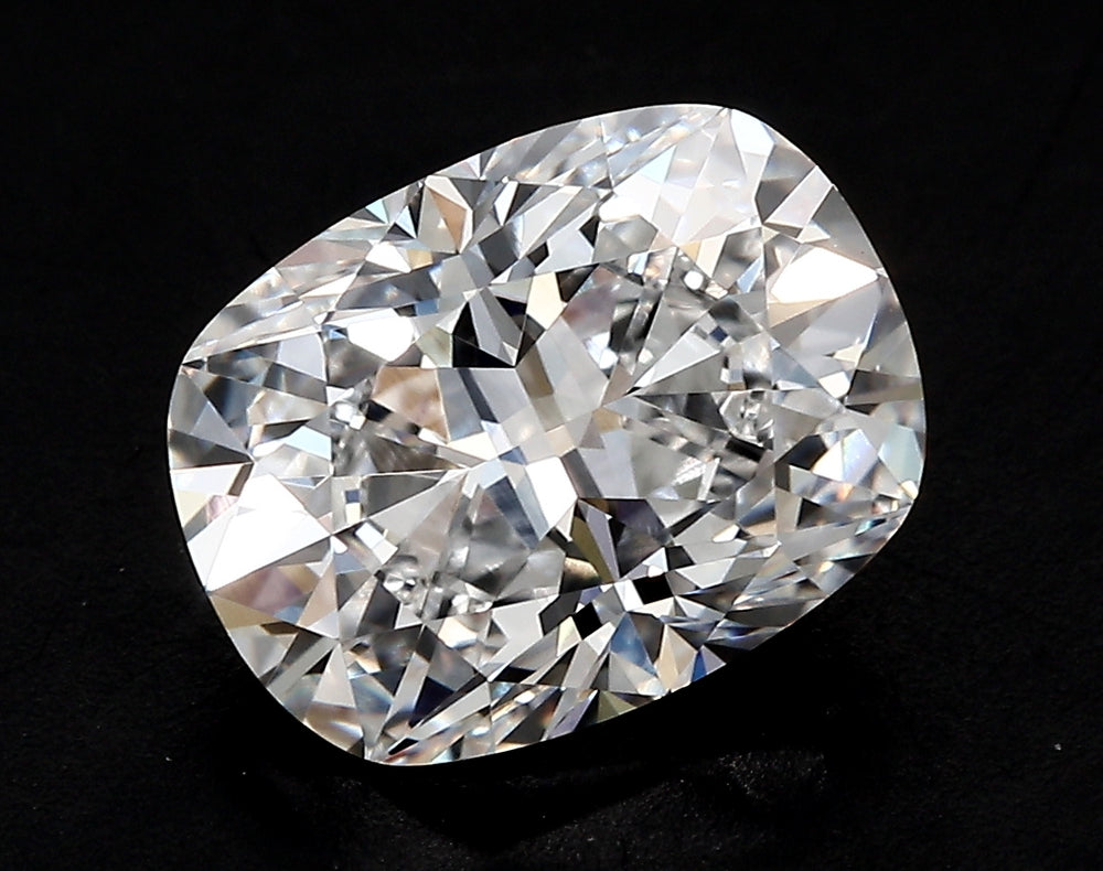 3.6 Carat Cushion Lab Diamond with  Cut Diamond in 14KT  view 1
