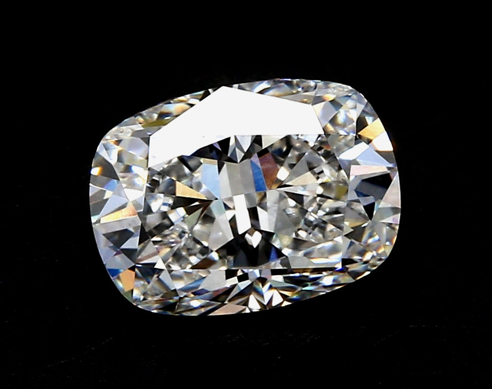 1.52 Carat Cushion Lab Diamond with  Cut Diamond in 14KT  view 1
