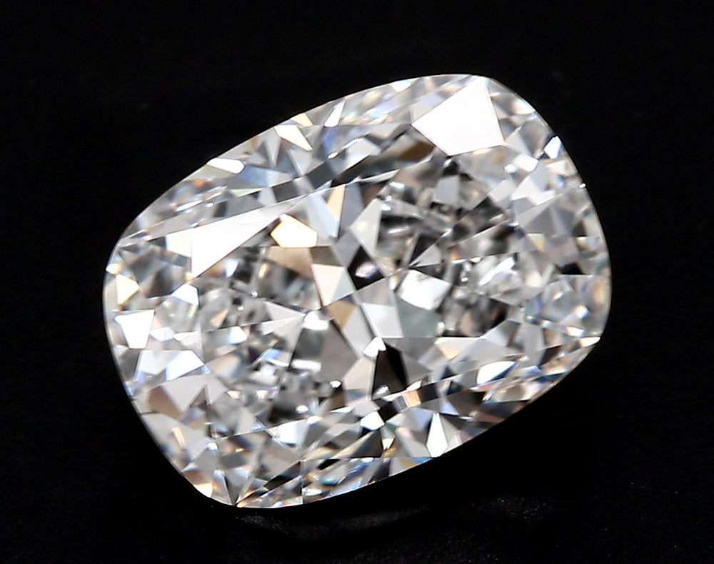 3.03 Carat Cushion Lab Diamond with  Cut Diamond in 14KT  view 1
