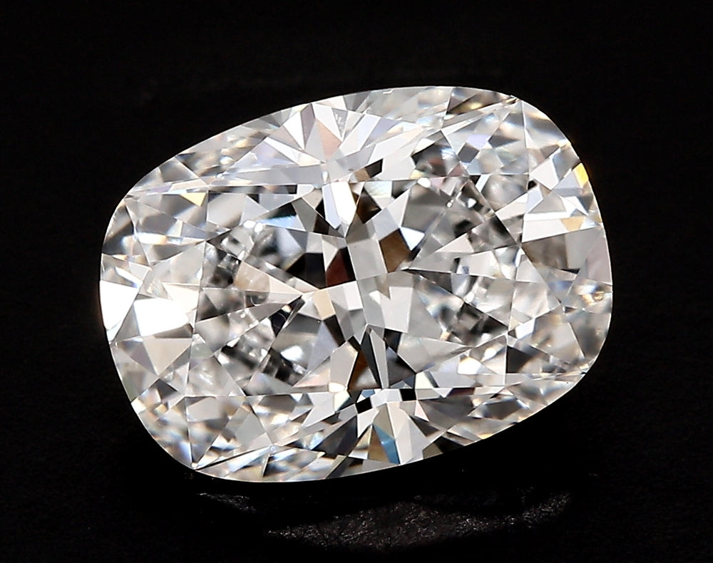 6.15 Carat Cushion Lab Diamond with  Cut Diamond in 14KT  view 1
