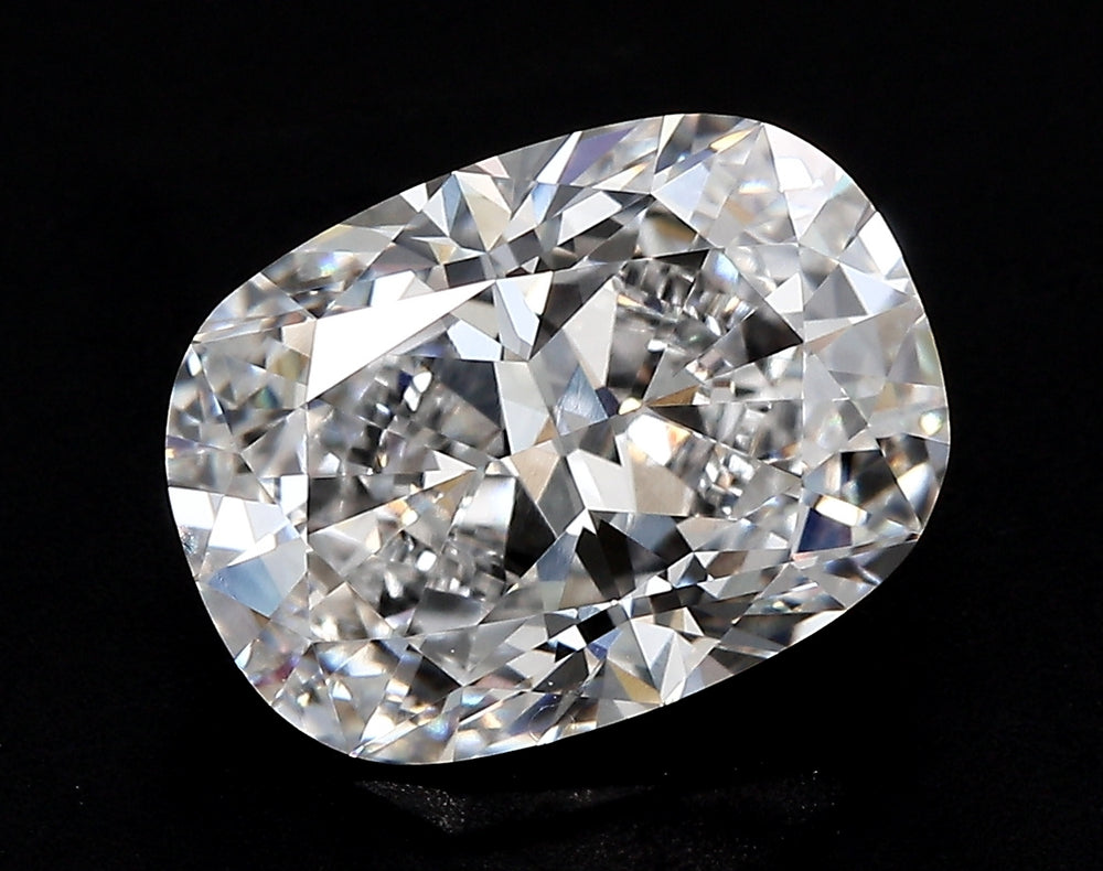 4.01 Carat Cushion Lab Diamond with  Cut Diamond in 14KT  view 1
