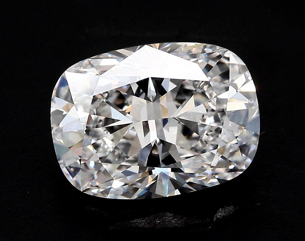 4.05 Carat Cushion Lab Diamond with  Cut Diamond in 14KT  view 1
