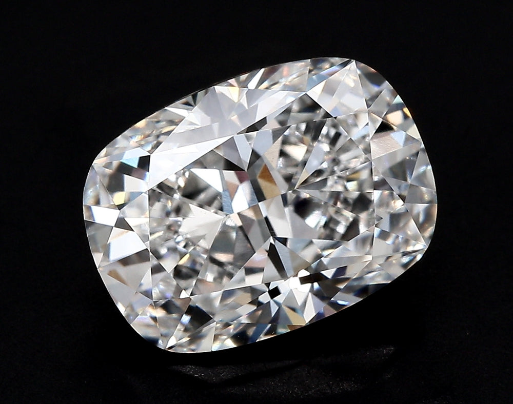 4.55 Carat Cushion Lab Diamond with  Cut Diamond in 14KT  view 1
