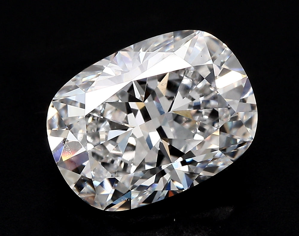 3.06 Carat Cushion Lab Diamond with  Cut Diamond in 14KT  view 1
