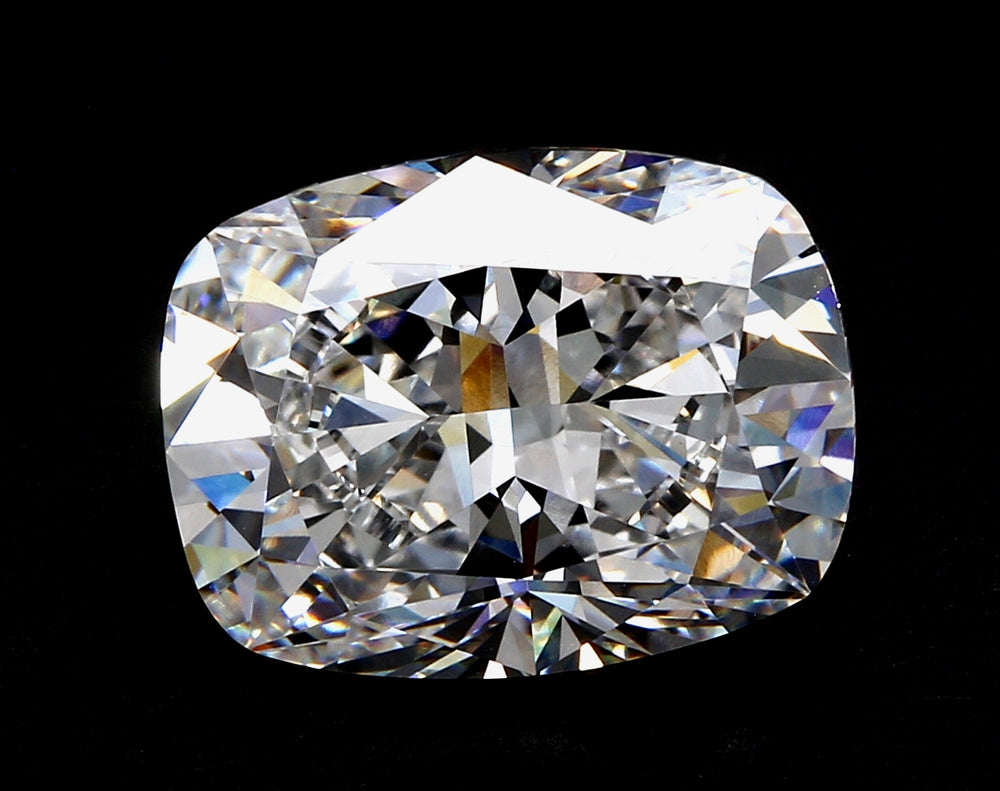 3.23 Carat Cushion Lab Diamond with  Cut Diamond in 14KT  view 1
