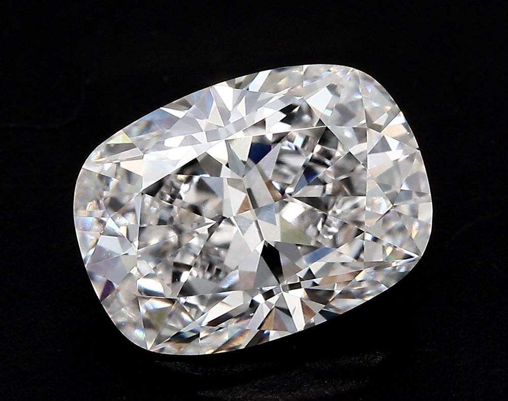 3.56 Carat Cushion Lab Diamond with  Cut Diamond in 14KT  view 1
