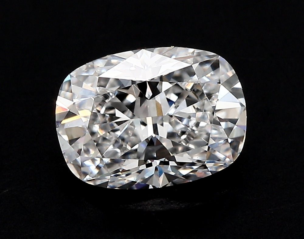 3.97 Carat Cushion Lab Diamond with  Cut Diamond in 14KT  view 1
