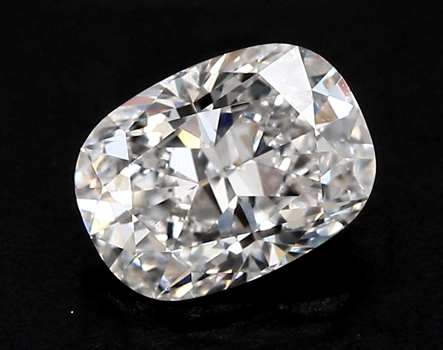 3.79 Carat Cushion Lab Diamond with  Cut Diamond in 14KT  view 1

