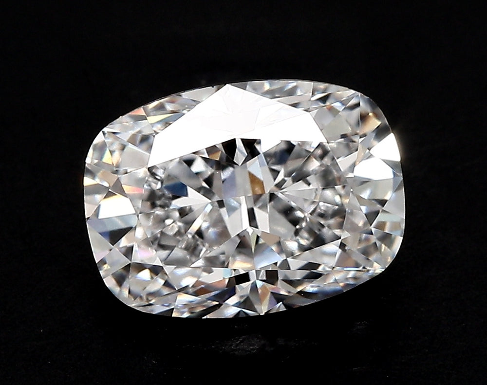 2.21 Carat Cushion Lab Diamond with  Cut Diamond in 14KT  view 1
