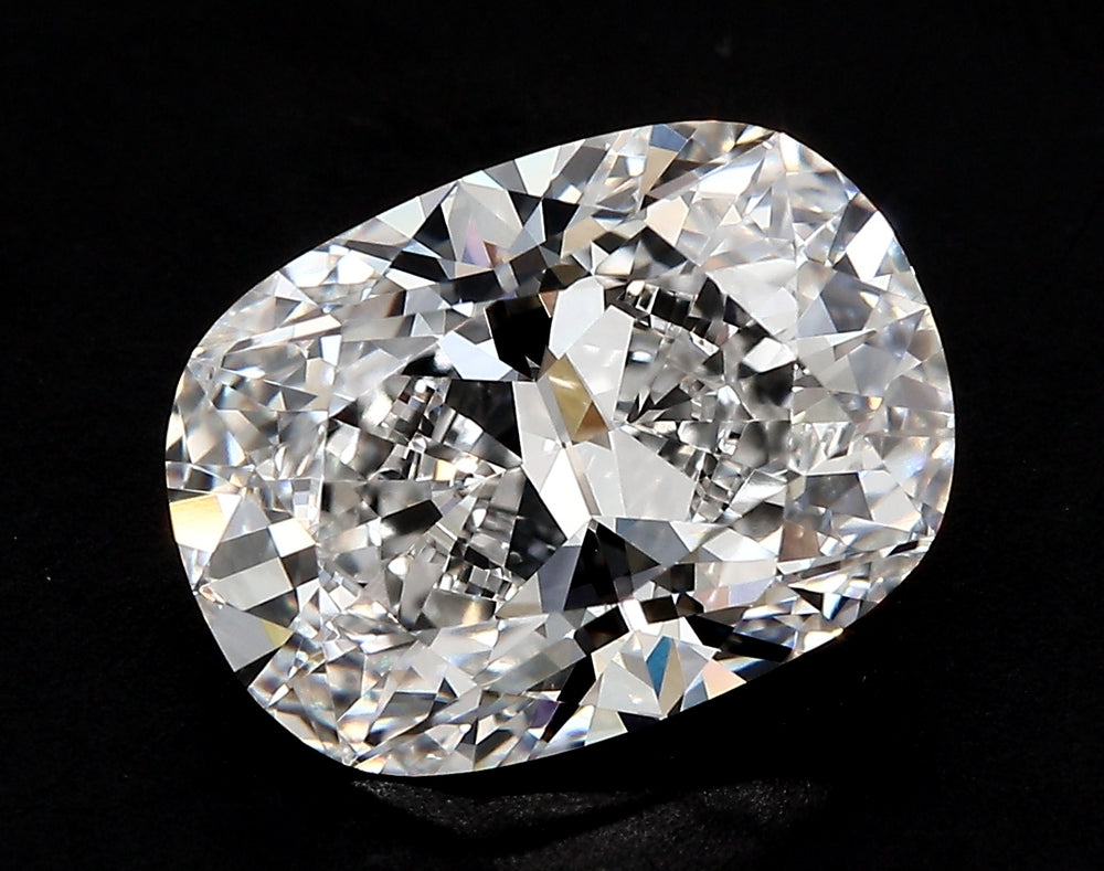 3.77 Carat Cushion Lab Diamond with  Cut Diamond in 14KT  view 1
