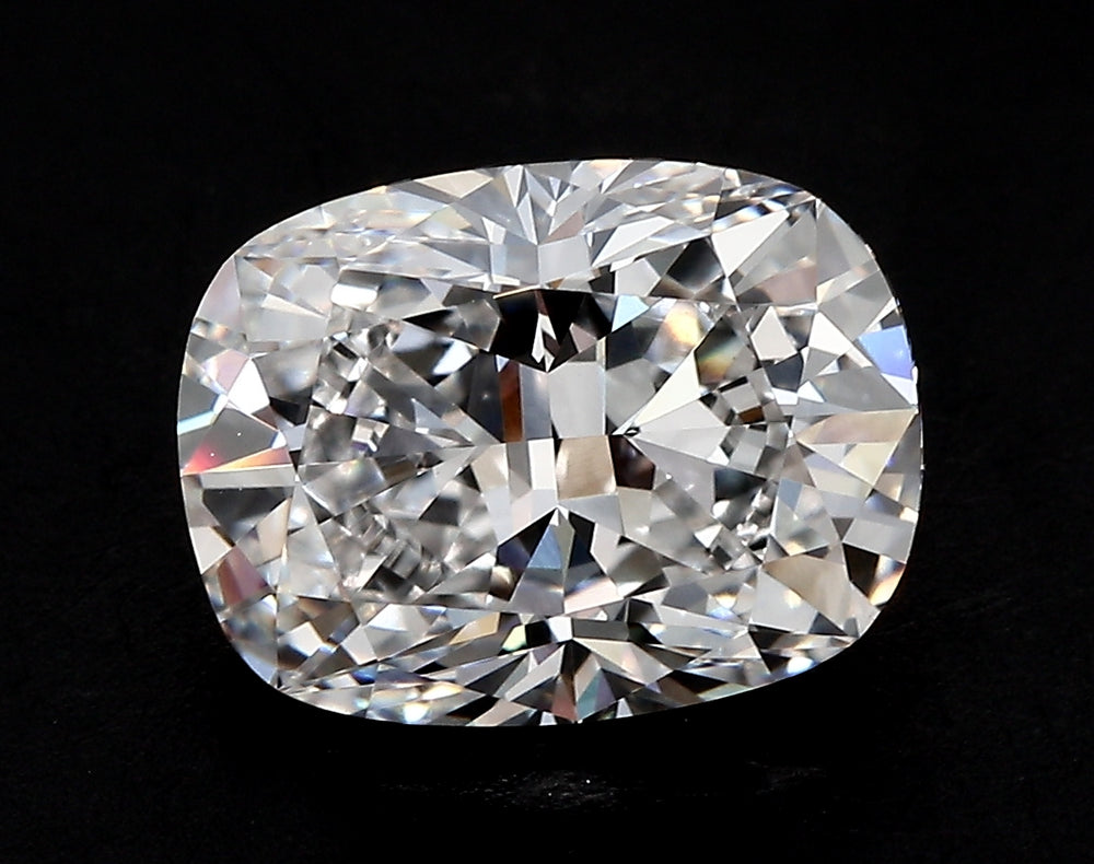 3.21 Carat Cushion Lab Diamond with  Cut Diamond in 14KT  view 1
