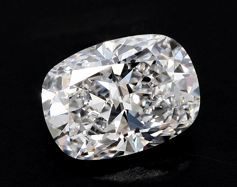 3.26 Carat Cushion Lab Diamond with  Cut Diamond in 14KT  view 1
