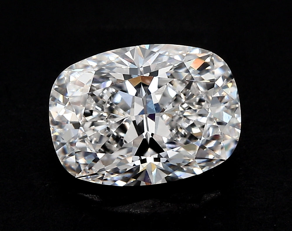 4.04 Carat Cushion Lab Diamond with  Cut Diamond in 14KT  view 1
