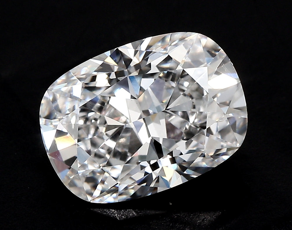 1.57 Carat Cushion Lab Diamond with  Cut Diamond in 14KT  view 1
