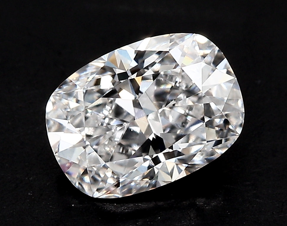 4.03 Carat Cushion Lab Diamond with  Cut Diamond in 14KT  view 1
