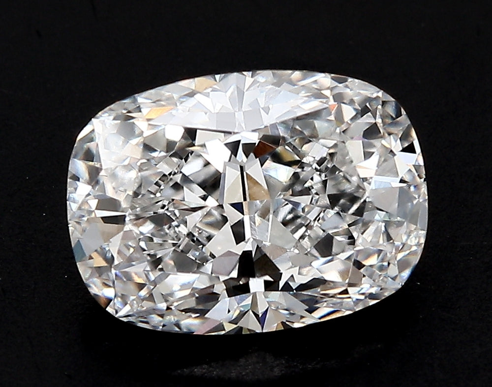 4.0 Carat Cushion Lab Diamond with  Cut Diamond in 14KT  view 1
