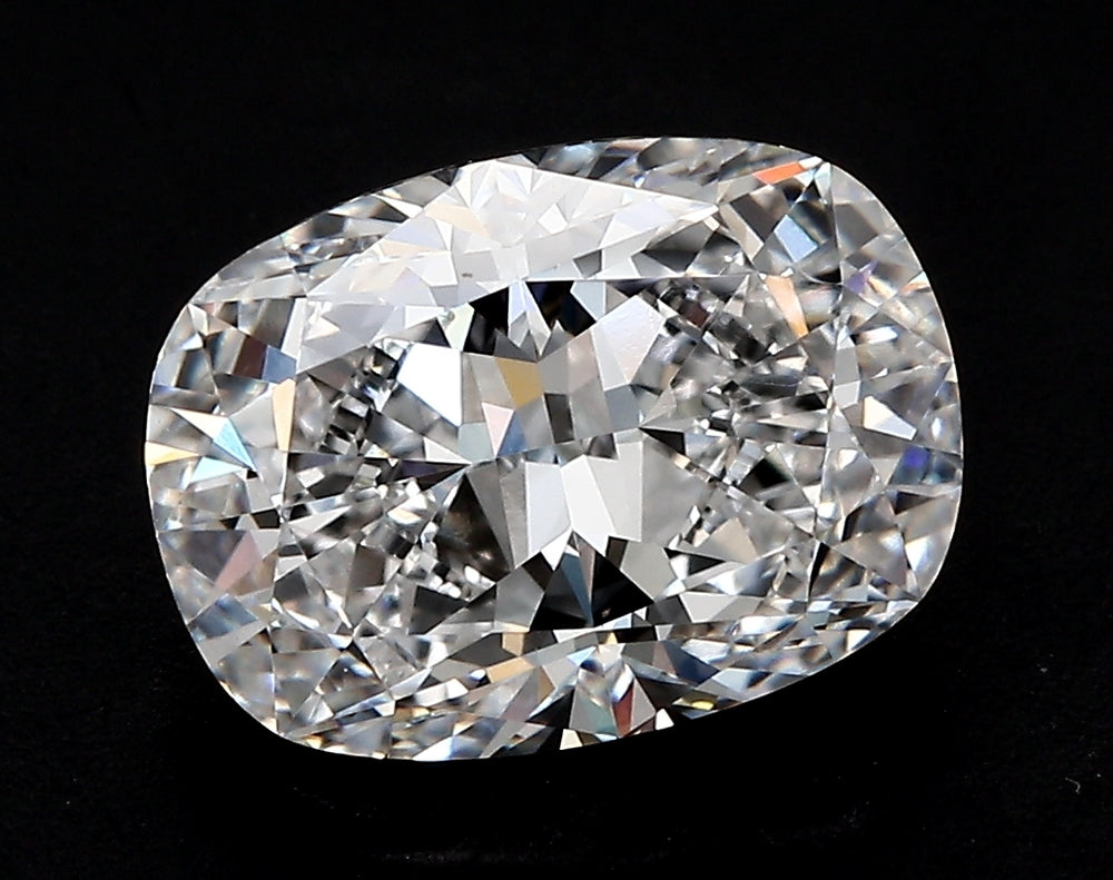 3.95 Carat Cushion Lab Diamond with  Cut Diamond in 14KT  view 1
