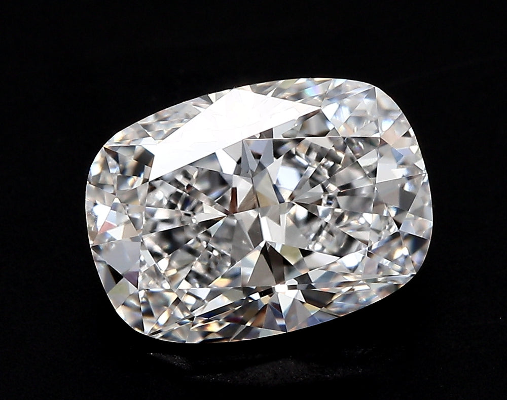 3.03 Carat Cushion Lab Diamond with  Cut Diamond in 14KT  view 1
