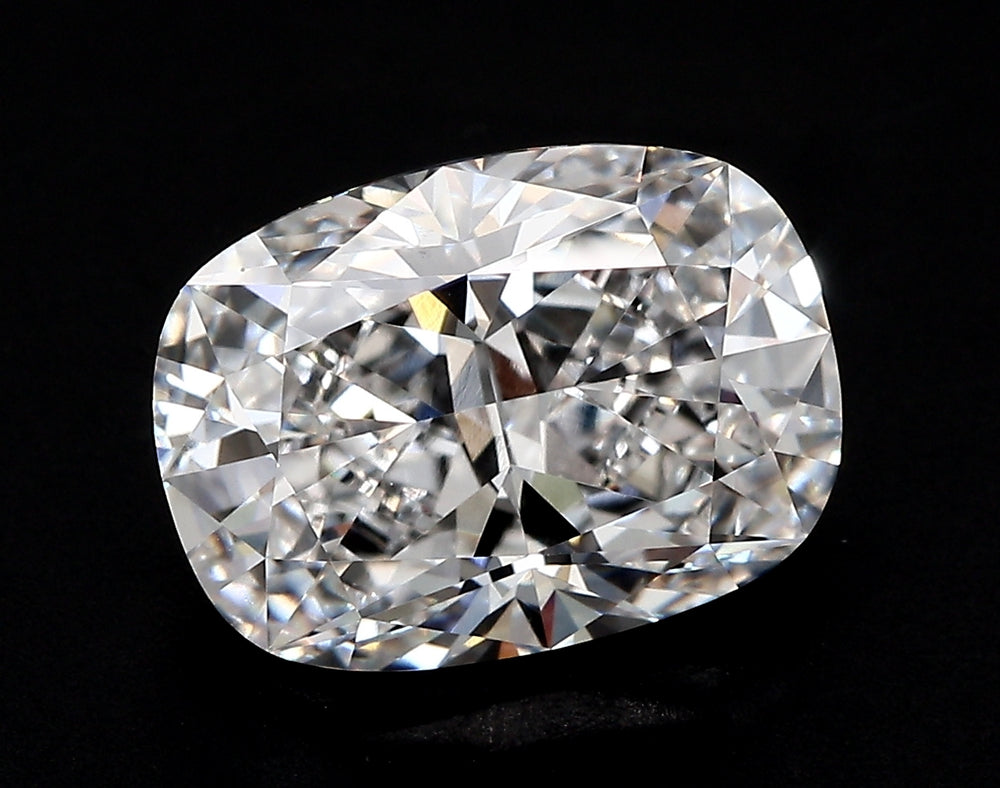 5.73 Carat Cushion Lab Diamond with  Cut Diamond in 14KT  view 1
