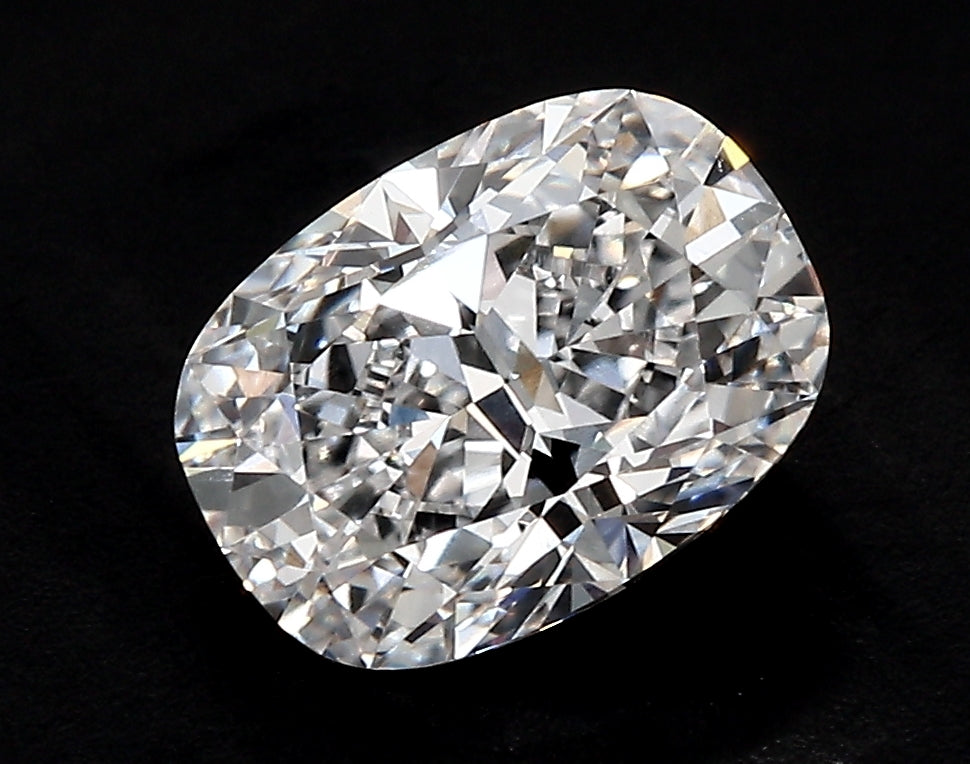 6.57 Carat Cushion Lab Diamond with  Cut Diamond in 14KT  view 1
