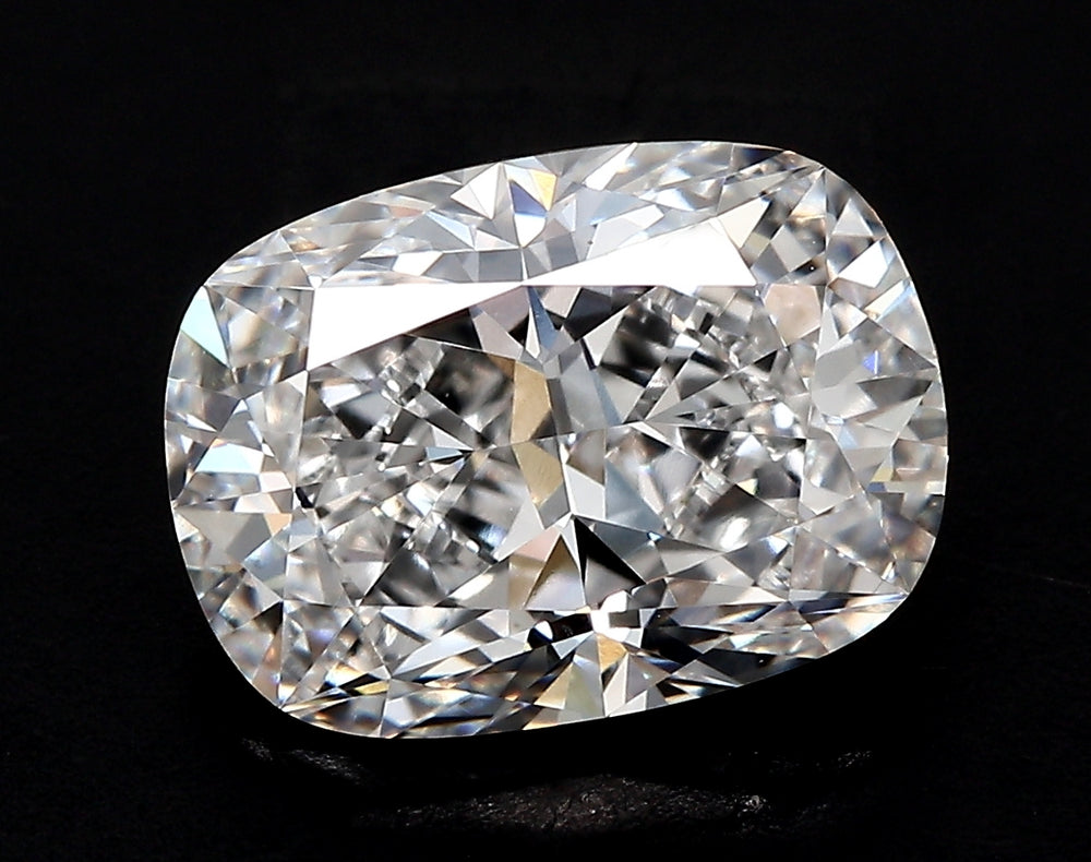 2.48 Carat Cushion Lab Diamond with  Cut Diamond in 14KT  view 1
