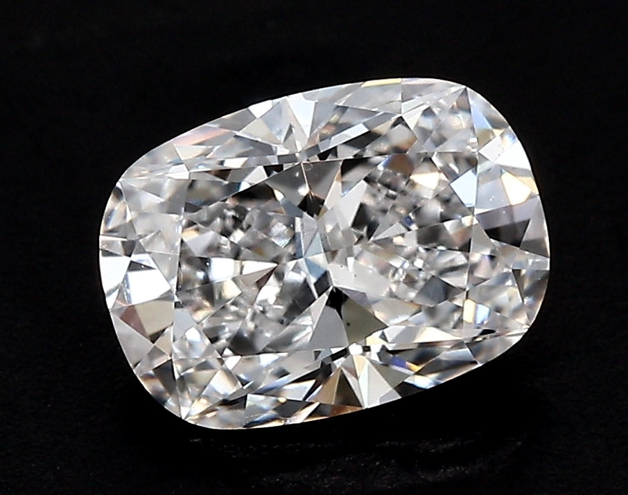 3.28 Carat Cushion Lab Diamond with  Cut Diamond in 14KT  view 1
