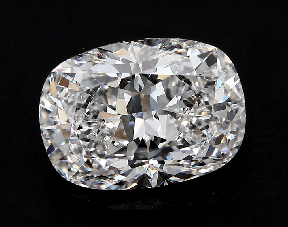 3.92 Carat Cushion Lab Diamond with  Cut Diamond in 14KT  view 1
