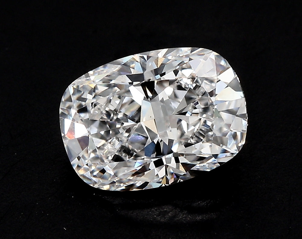 2.03 Carat Cushion Lab Diamond with  Cut Diamond in 14KT  view 1
