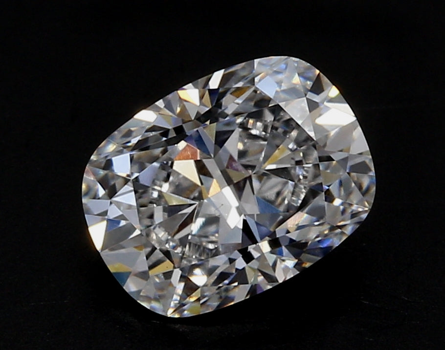 1.56 Carat Cushion Lab Diamond with  Cut Diamond in 14KT  view 1

