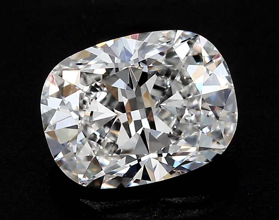 1.56 Carat Cushion Lab Diamond with  Cut Diamond in 14KT  view 1
