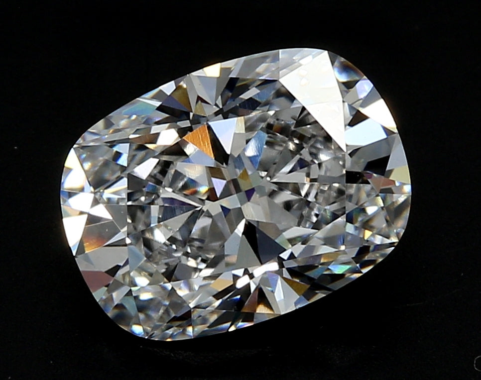 2.49 Carat Cushion Lab Diamond with  Cut Diamond in 14KT  view 1
