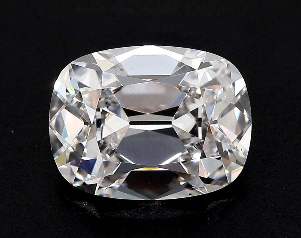 2.73 Carat Cushion Lab Diamond with  Cut Diamond in 14KT  view 1
